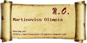 Martinovics Olimpia névjegykártya